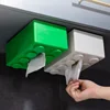Building Blocks Tissue Box Creative Punch-free Wall-mounted Tissue Box Spring Paper Towel Holder Bathroom Waterproof Tissue Box 3