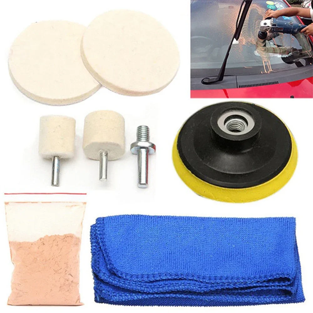 8Pcs 70g Cerium Oxide Glass Polishing For Car Deep Remove Windscreen Glass Cleaning Scratch Removal Remover Felt 22m 0 8mm car windscreen glass cutting cut out braided removal wire gold roll to remove polyurethane from the windshield around