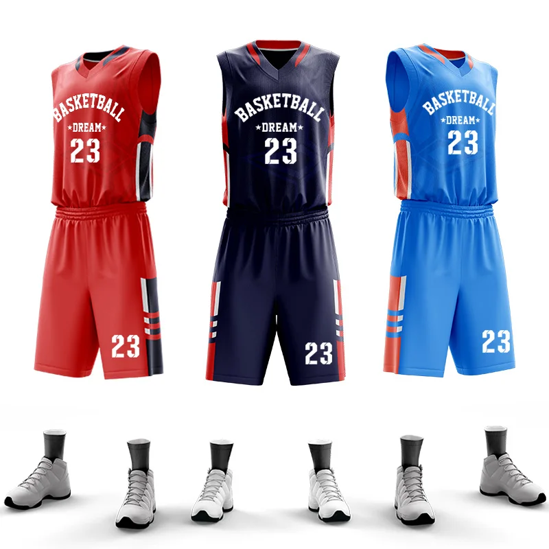 Mens Basketball Jerseys 100% Polyester Breathable