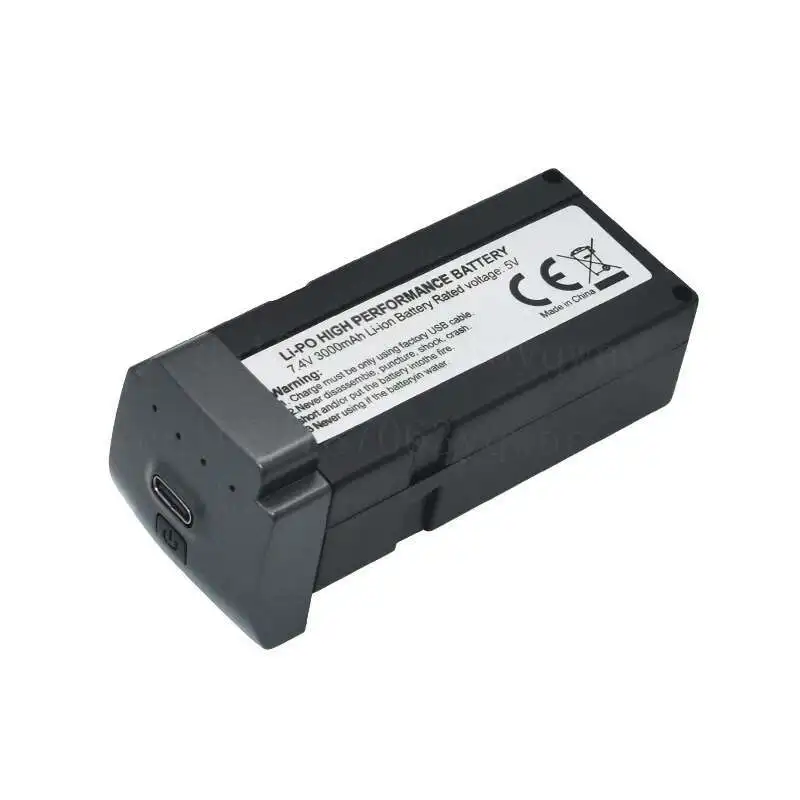 Lot de 5 batteries avec câble USB pour drone - Violet