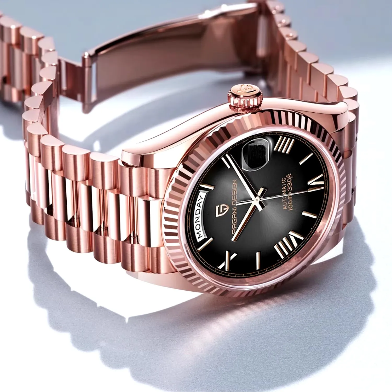 ま*ー様 Pagani Design パガーニデザイン ローズゴールド自動巻き 自動