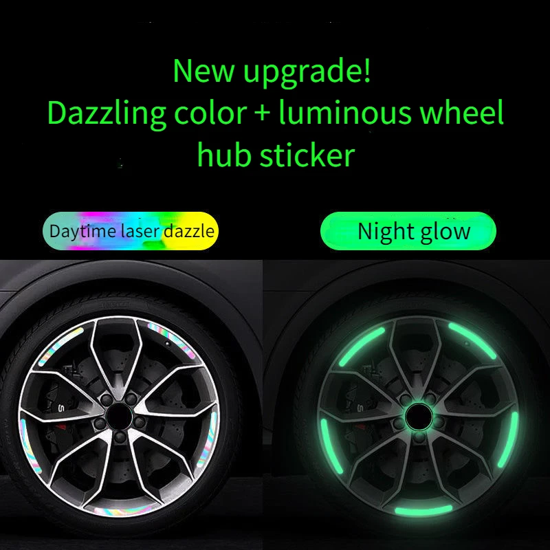 

Motorcycle tire reflective stickers motorcycle accessories color luminous automobile hub stickers motorcycle stickers