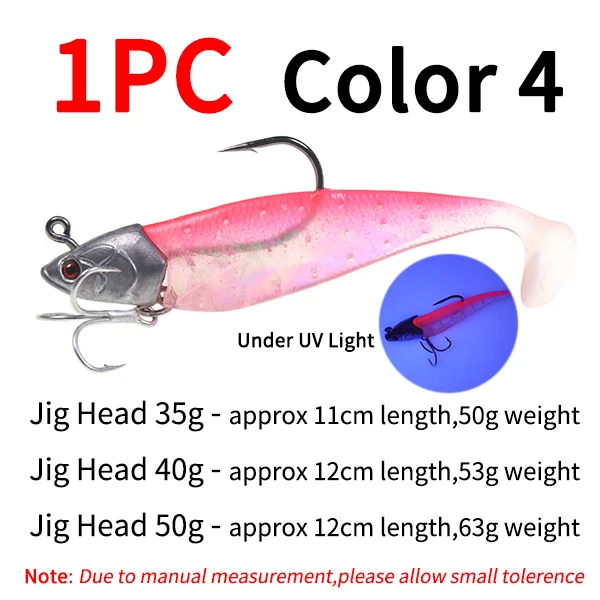 Ellllv 35g 40g 50g Weighted Jig Head Hook Soft Body Lure Saltwater Fishing  Long Casting Bait Striped Bass Pike Rockfish Grouper - AliExpress