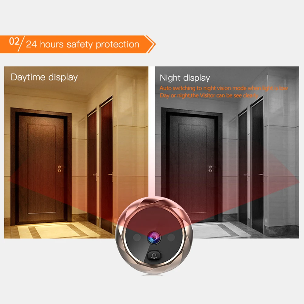 Digital Door Viewer 120 Degree Wide Angle Peephole Camera