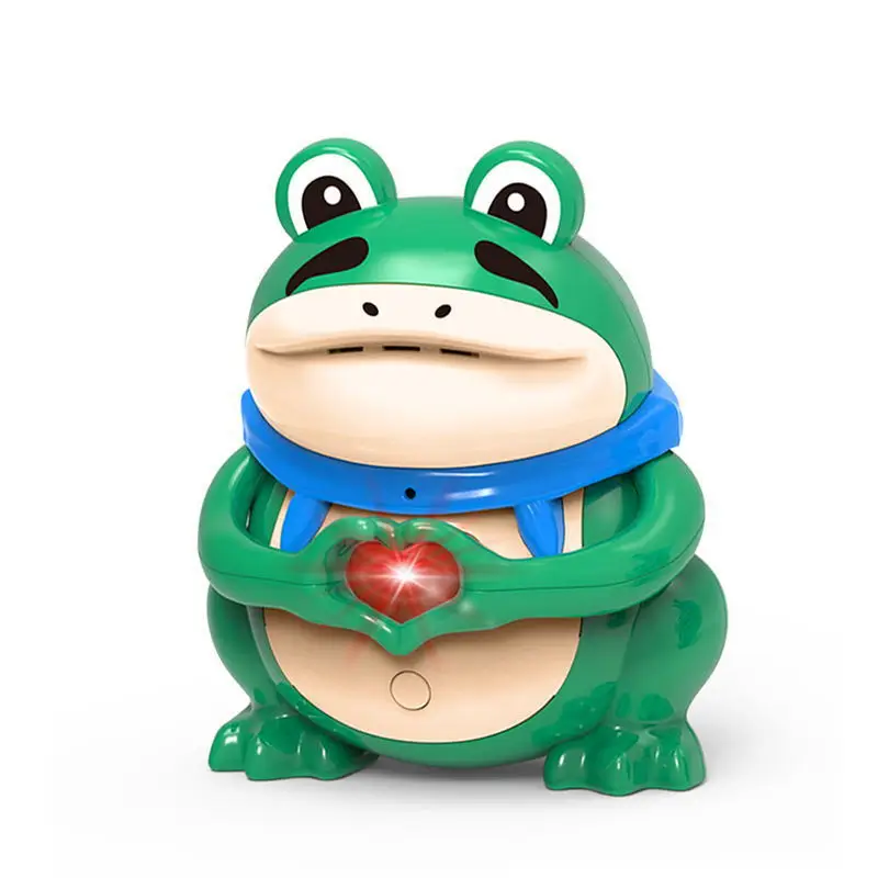 

New Cartoon Cute Small Frog Electric Toys With Talking Recording Valentine Day Confessions I Love You Sound Light-emitting Toys