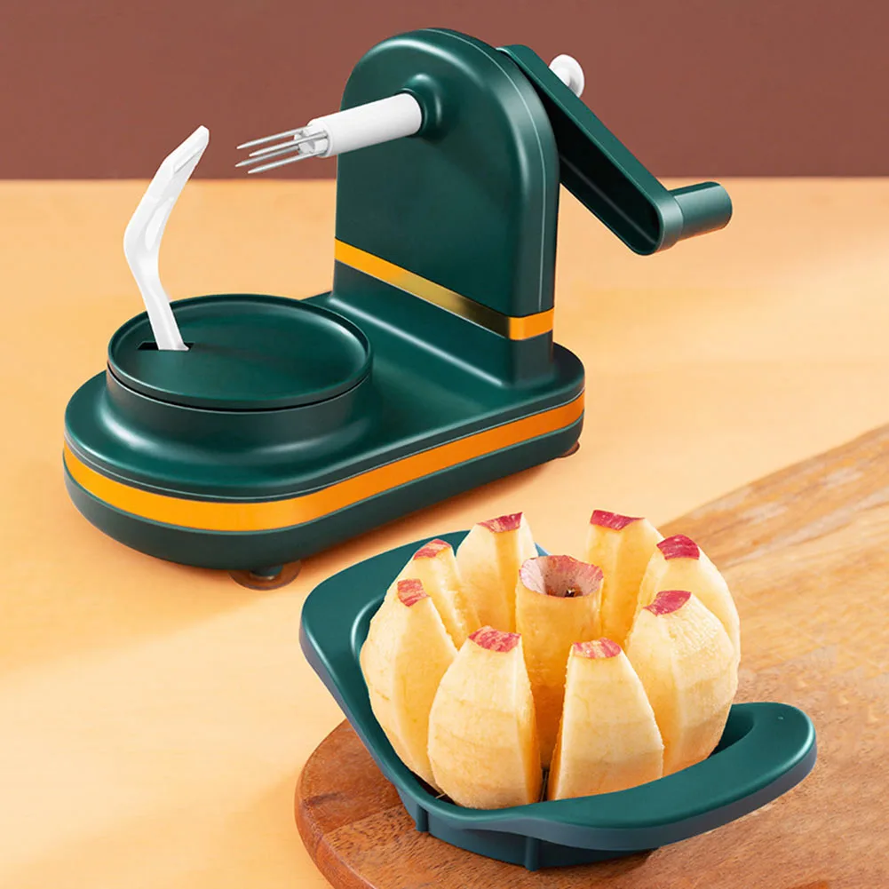 3-in-1 Hand-cranked Rotating Fruit/Vegetable Peeler Stainless Steel Blades Apple Cutter Household Peeling Machine Kitchen Gadget 2