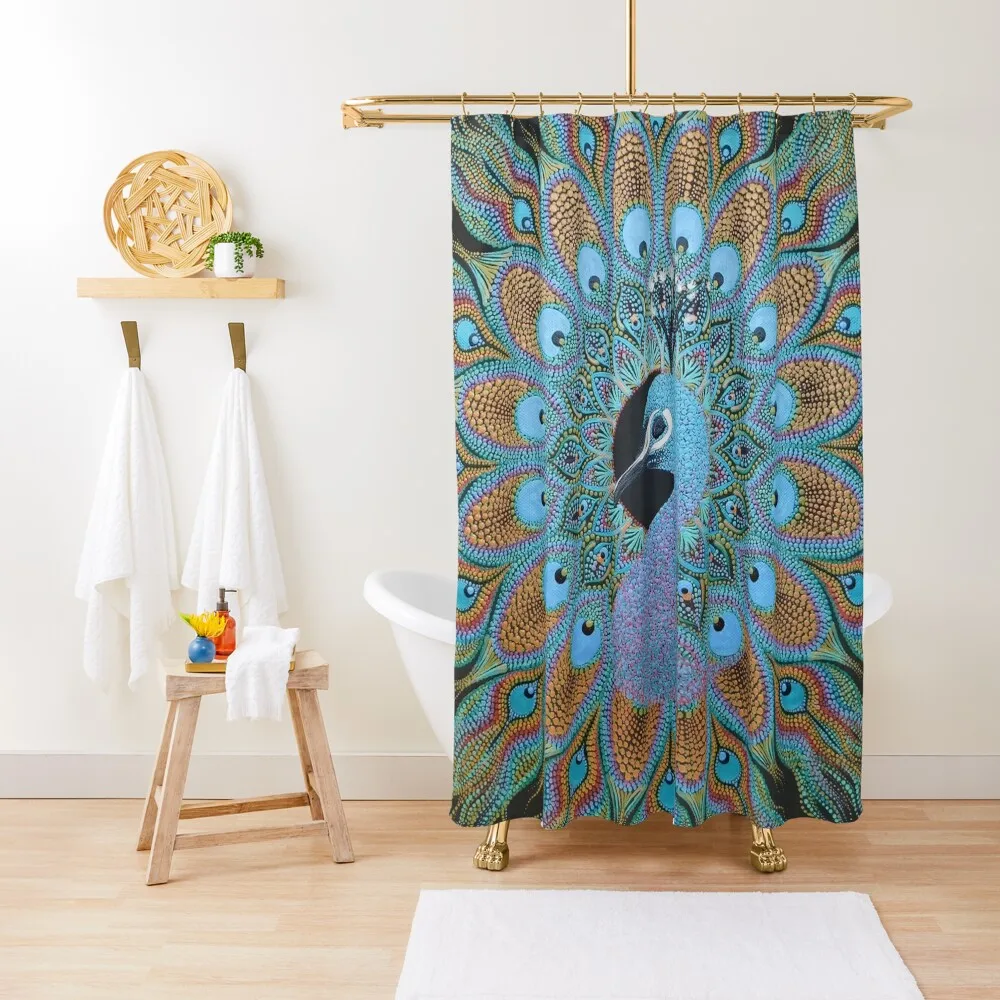 

Peacock Dot Mandala Shower Curtain Bathroom Accessorys For Bathroom Shower Curtain