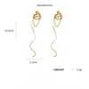 Luxury Elegent Ear Cuff For Women Gold Color Tassels Line Imitation Pearl Earrings Without Piercing Clip Earrings Gifts EF178 6