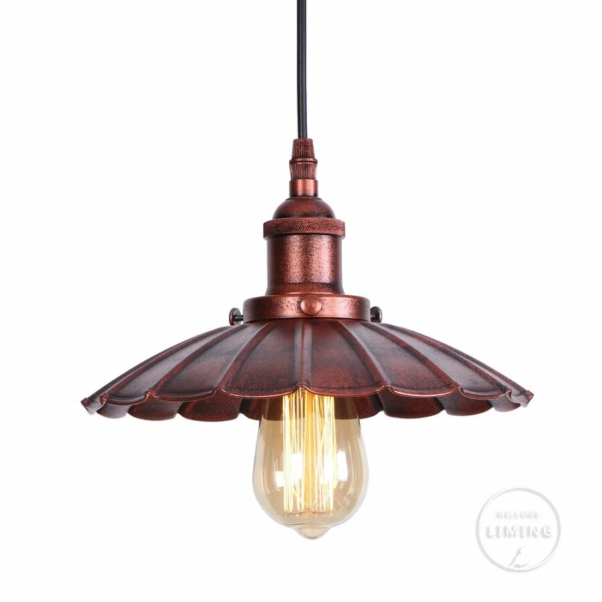 

Industrial Retro Rust Restaurant Kitchen Home Lamp Pendant Light Decorative Lamps Vintage Hanging Light Lampshade For Dining