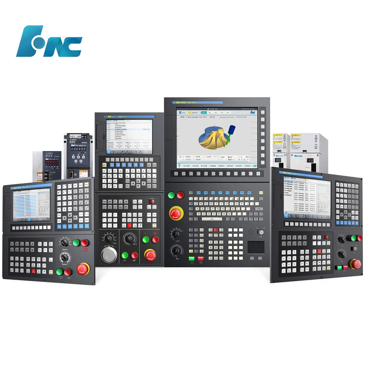 

HuazhongCNC HNC 2 3 4 or 5 axis CNC Controller for Turning Lathe and Milling Center