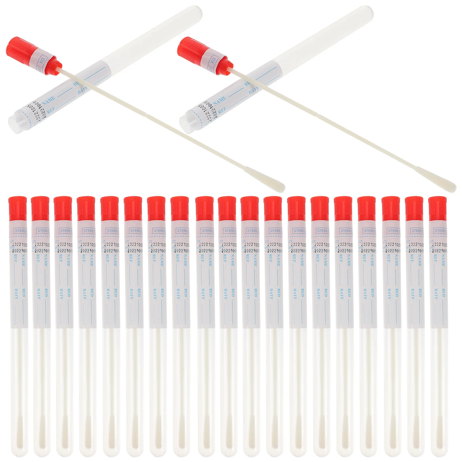 

50 Sets Accessories Sampling Swab Pharynx Supply Sterile Swabs White Portable Throat