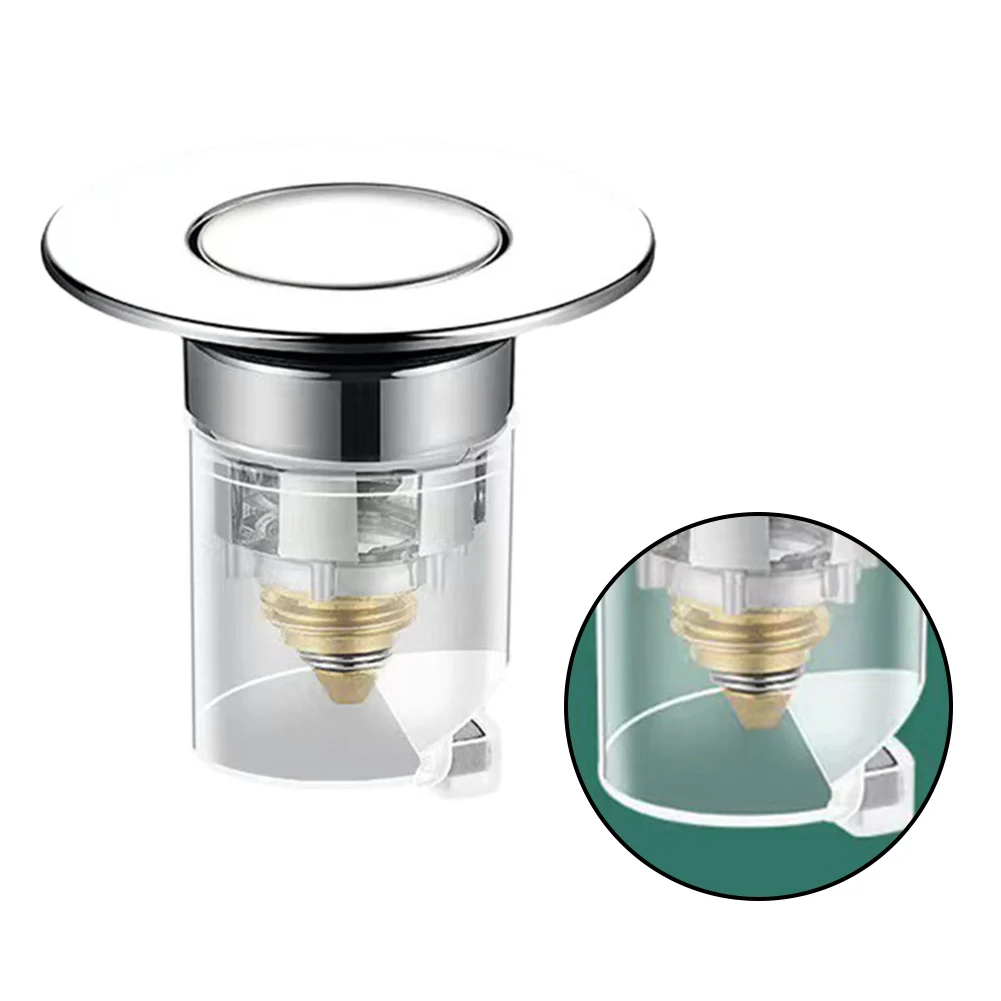

Bathroom Sink Plug Stopper Wash Basin Core Pop-Up Bounce Drain Filter Shower Sink Filter Plug Anti-Clogging Bathtub Stopper