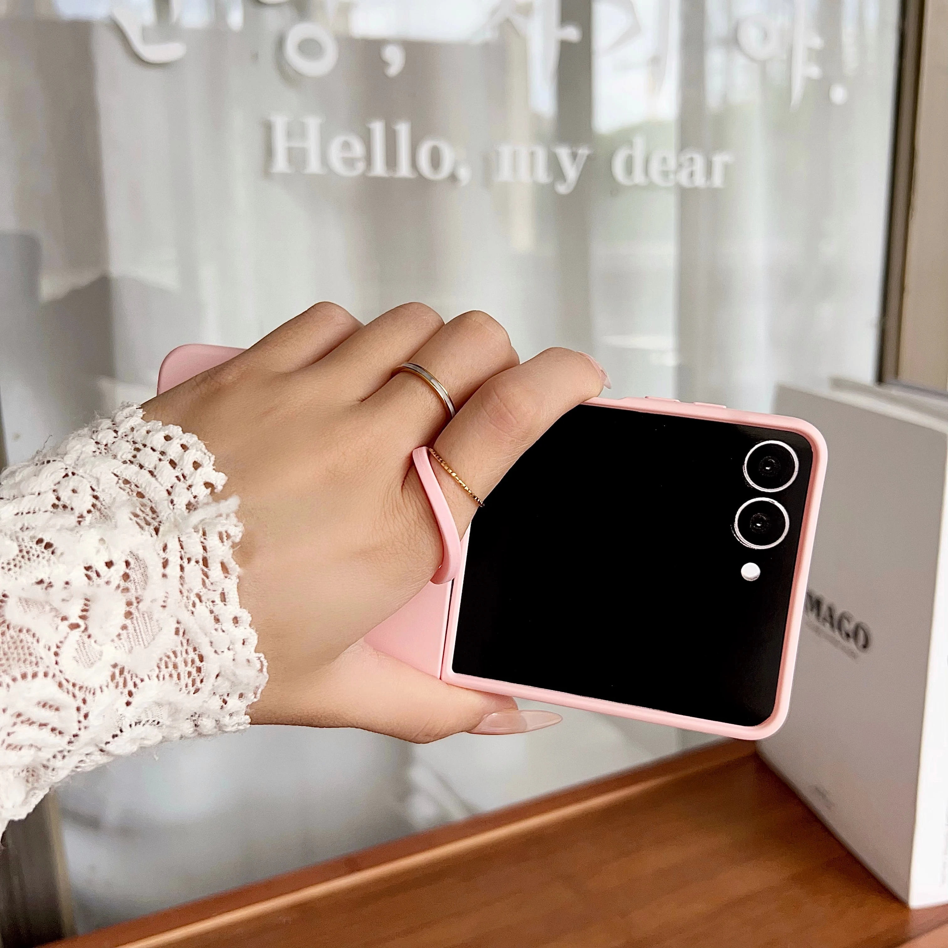 Gradient Colorful Soft Grip Ring Phone Case - Finger Buckle Shockproof Hard Cover