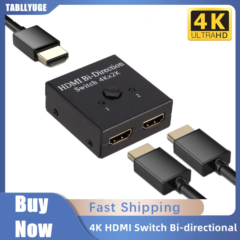 Hdmi Switch Portas Bi-direcional Hdmi Switcher hd 4k 3d Hdr Hdcp Splitter Suporta Ultra para Xbox Ps4 Hdtv Switcher Adaptador 4k