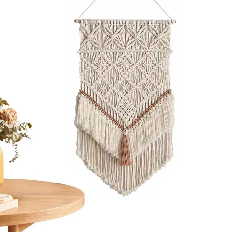 

Макраме, Настенный декор, плетеная бахрома в стиле бохо, настенная подвеска, красивое украшение для дома в стиле бохо, для квартиры, детской комнаты и искусственных украшений