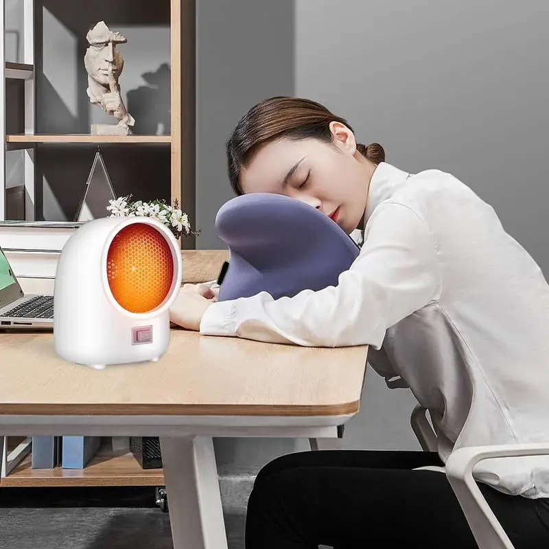 Small Space Heater Fast Heating Desk Space Heater Portable Even Heating Cold Weather Warming Machine with Adjustable Temperature