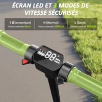 Trottinette électrique T1 pour enfants avec écran LED, 24V 2.6AH, 150W, lumières colorées, jusqu'à 16 km/h, trottinette électrique légère pour enfants 5
