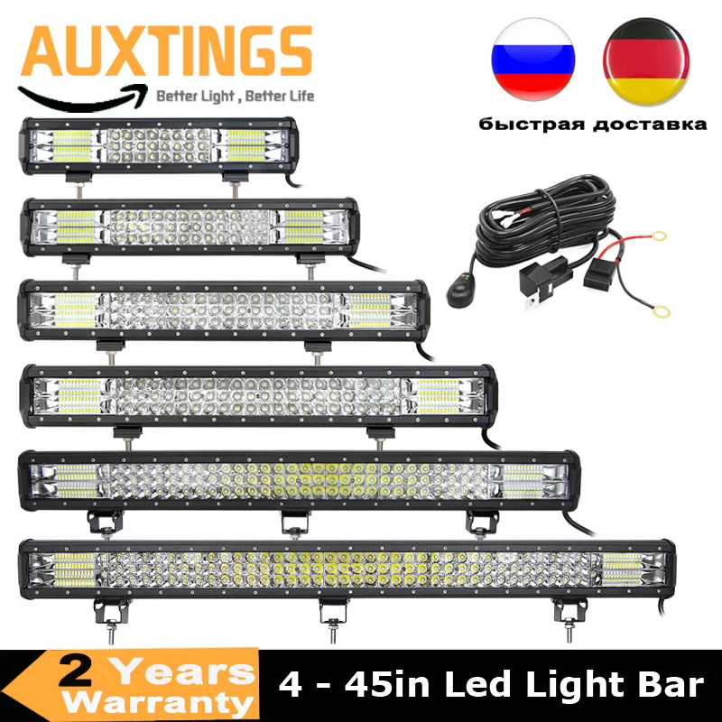 Feux de conduite tout-terrain, barre lumineuse LED, ChlorWork, camion, SUV, RL, versi4, 7D 20, en effet 23, 45 en effet, 216W, 252W, 288W, 324W, 12V, 24V
