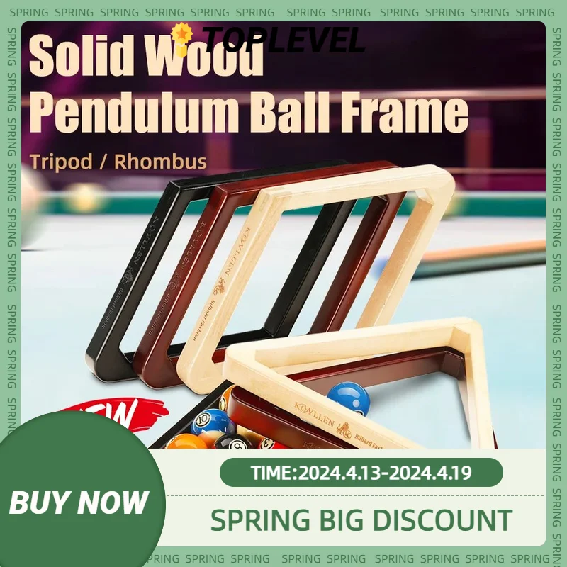 KONLLEN-Solid Wood Billiard, 8-Ball Triangle, 9-Ball Diamond Pool Ball Racks for 2-1/4 