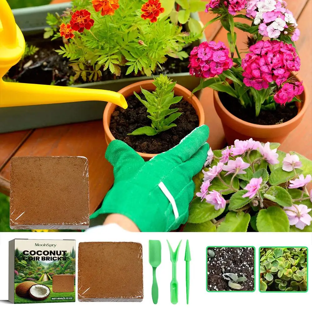 Organic Coconut Fiber Brick for Indoor Outdoor Gardening