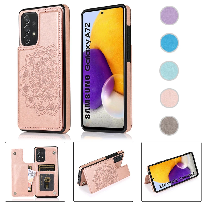 

For Samsung A10 A11 A12 A13 A14 A21 A22 A32 A33 A40 A42 A50 A51 A52 A53 A54 A70 A71 A72 A73 Wallet Retro PU Flip Leather Cover
