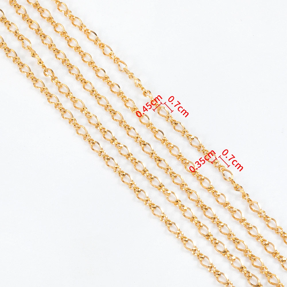 1 Meter Edelstahl Oval Geprägte Twisted Metall Dicke Kabelkette für DIY Halskette Armband Tasche Kette Schmuckherstellung Zubehör – Detail 7