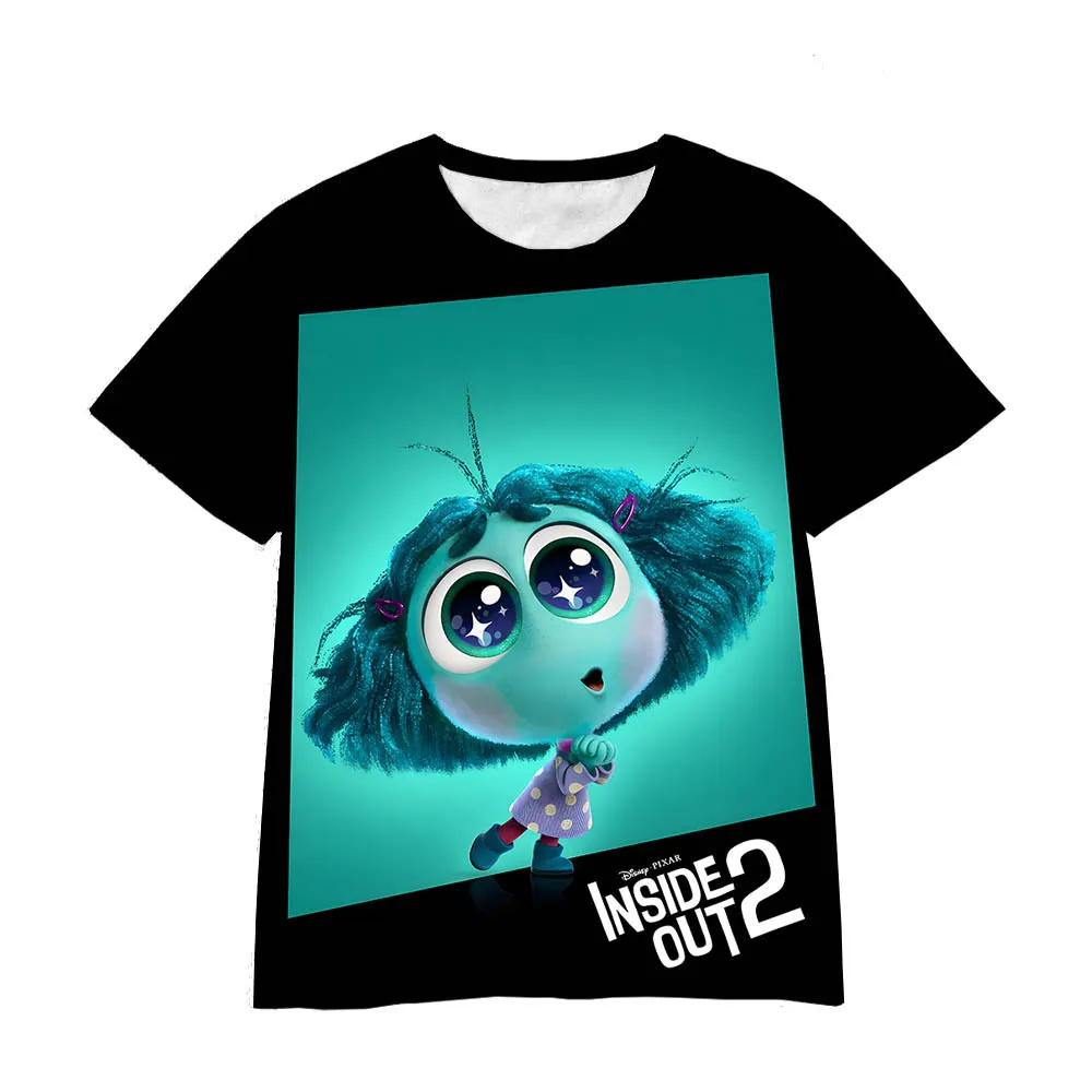 thumbnail image 1 of Camiseta de verano Inside Out 2 para niños y adolescentes, camiseta de dibujos animados, camiseta de manga corta, camiseta divertida, ropa de uniforme de entrenamiento para niñas, 1 of 5