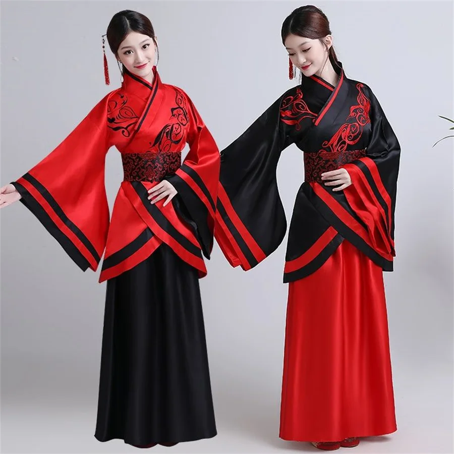 Chinese Traditional Dance Dress Women Costume Set Adult Tang Suit Hanfu Cheongsam