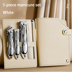 Deluxe 5-Piece Nail Care and Grooming Gift Set (White 5 pcs set)