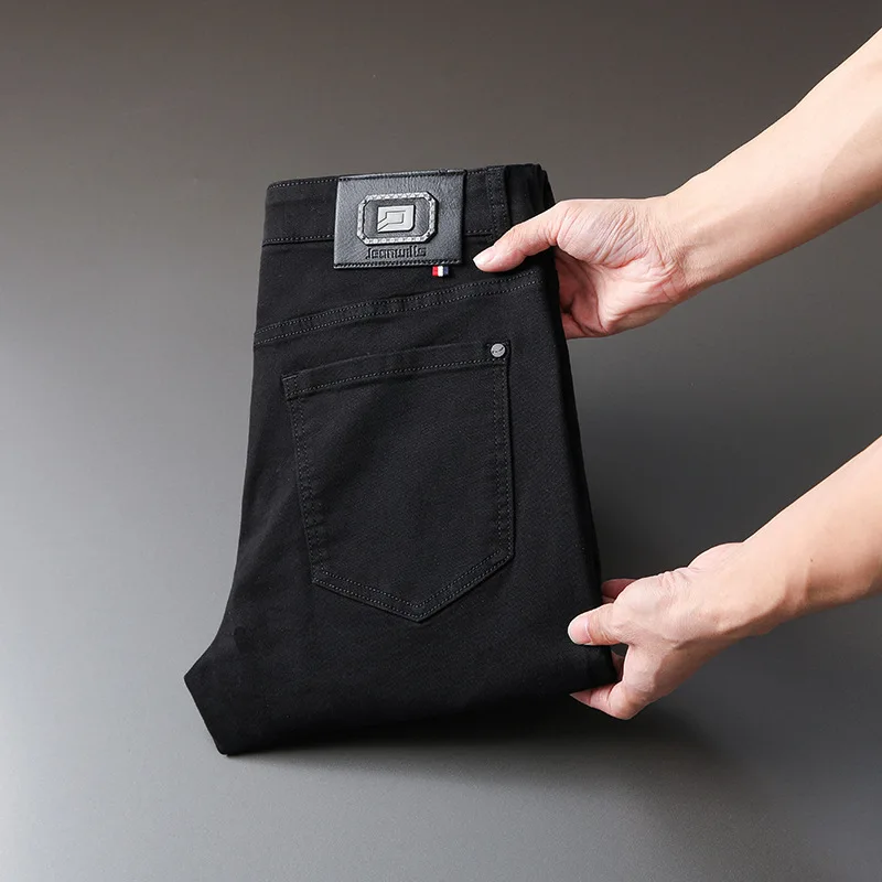 New Black Jeans Men's Simple Fashion Personality Skinny Stretch Trendy Casual All-Matching Men's Clothing Business Trousers