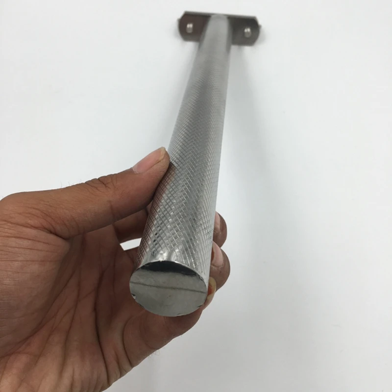 Bird Perch Parrot Stainless Steel Stand with Rhombic Pattern Anti-Slip Grinding Claw Bar for Small Medium Birds 3 Sizes