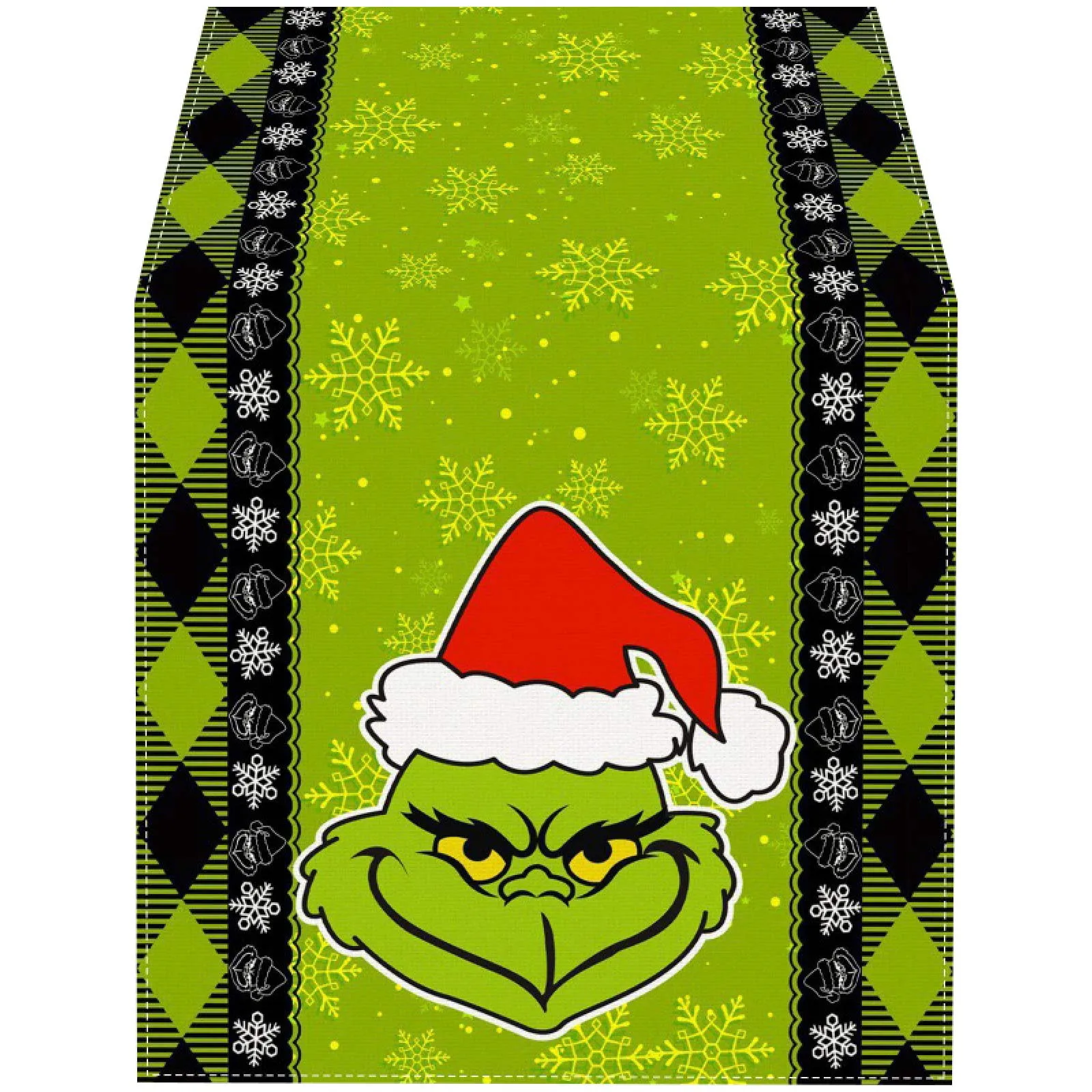 Linen Christmas Table Runner 13x72 Inch Christmas Winter Holiday Home Kitchen Dining Room Decoration Table Runner