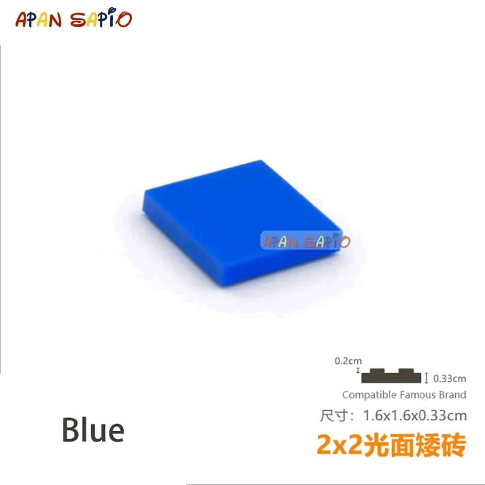 50pcs/lot DIY Blocks Building Bricks Tile 2X2 Educational Assemblage Construction Toys for Children Size Compatible With Brand - 2