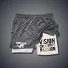 Men's Fitness Shorts With Double-Layer 2-In-1 Quick Drying Printed Fitness Outdoor Leisure Training Sports Shorts 4