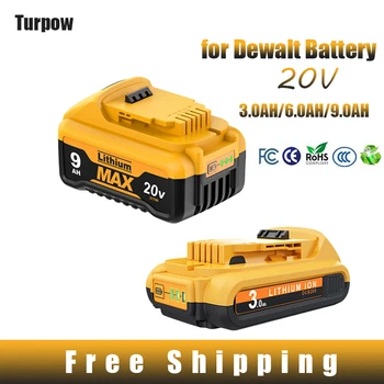 Dewalt DCB200 21700 용 Dewalt 20V 9000mAh 배터리 용 Dewalt DCB200 DCB115 DCB101 용 충전식 배터리 리튬 이온 배터리