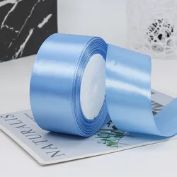 Elegant Sage Green Satin Ribbon for Crafts & Decor - 4cm x 24 Yards (Blue)