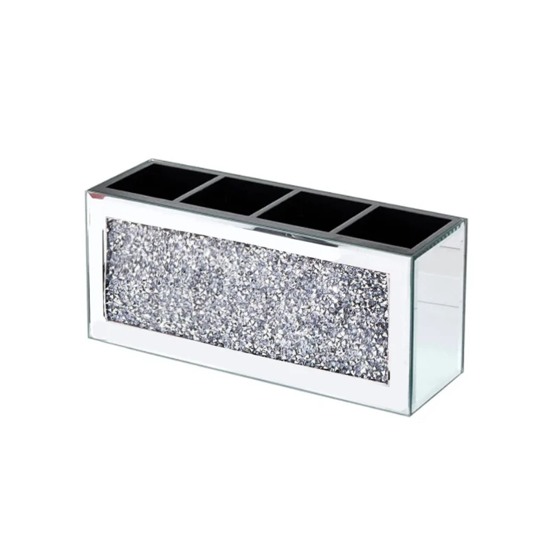 High End Diamond Inlaid Tray Modern Decor Service Tray Home Desktop Skincare Jewelry Organization Storage Trays Decorative 6