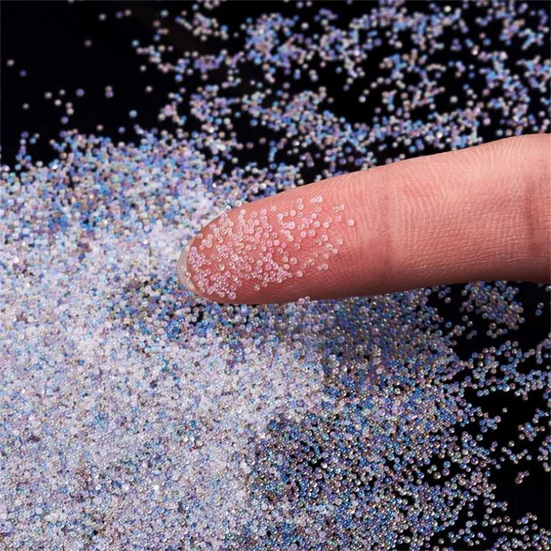 10/20g 0,6-3mm Mini Blase Ball Glas Perle Harz Füllstoff für Silikon UV Epoxy Cast Form Schmuck machen Nagel Dekor Zubehör – Detail 2