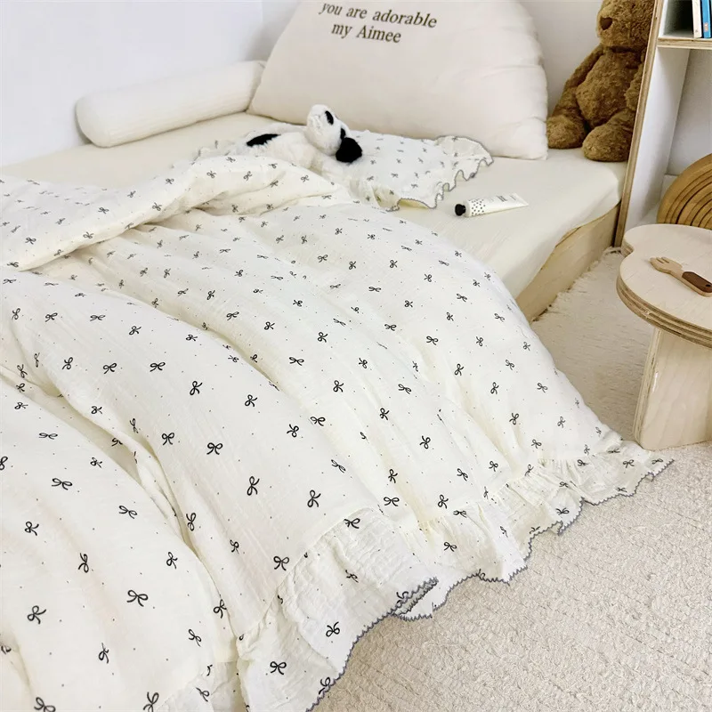 Duvet cover Children's Cotton Bedding Set Cotton Muslin Duvet Cover Set Twin Size with Pillow Covers