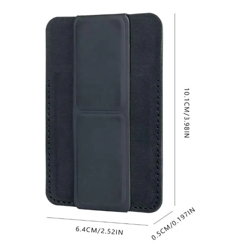 Dual Function Phone Wallet with Adhesive Card Holder and Folding Kickstand