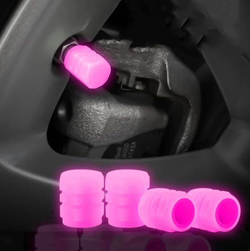 Auto Leuchtende Reifen Ventilkappen Fluoreszierende Nacht Leuchtende Motorrad Fahrrad Rad Reifen Nabe Ventilschaftkappen Dekor 1/ 4 Stück – Detail 16