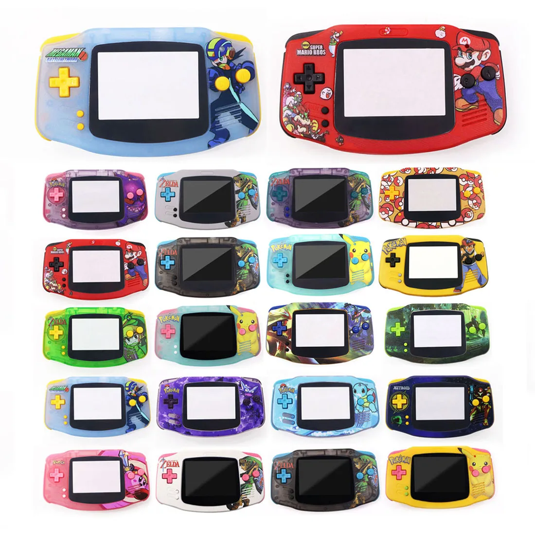 

Pre-Cut GBA Custom UV Printed Shells For GBA IPS V2 LCD Kits for GAMEBOY Advance Console