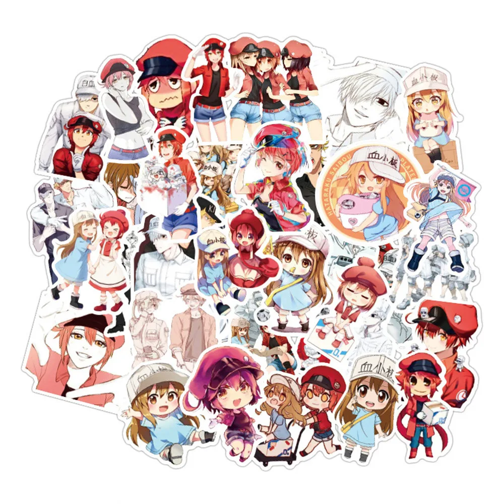 

10/30/50PCS Anime Cells at Work! Cute Stickers For Luggage Laptop iPad Skateboard Notebook Water Cup PVC Sticker Wholesale