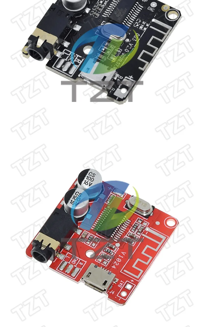 1/5 Stück TZT DIY Bluetooth-5.0 Audio-Board Bluetooth-5.0 MP3 Auto-Audio-Board Stereo-Musikmodul 3,7-5V – Detail 8