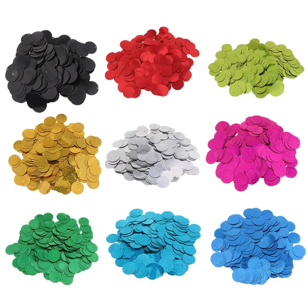 Paillettes rotonde grandi da 40 mm 50 mm Paillettes piatte in PVC