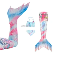 New Swimming Swimsuit Tail For Adult Kids Swimmable Cosplay Family Costumes New Mermaid Tail Mother Daughter Swimmwear Dress