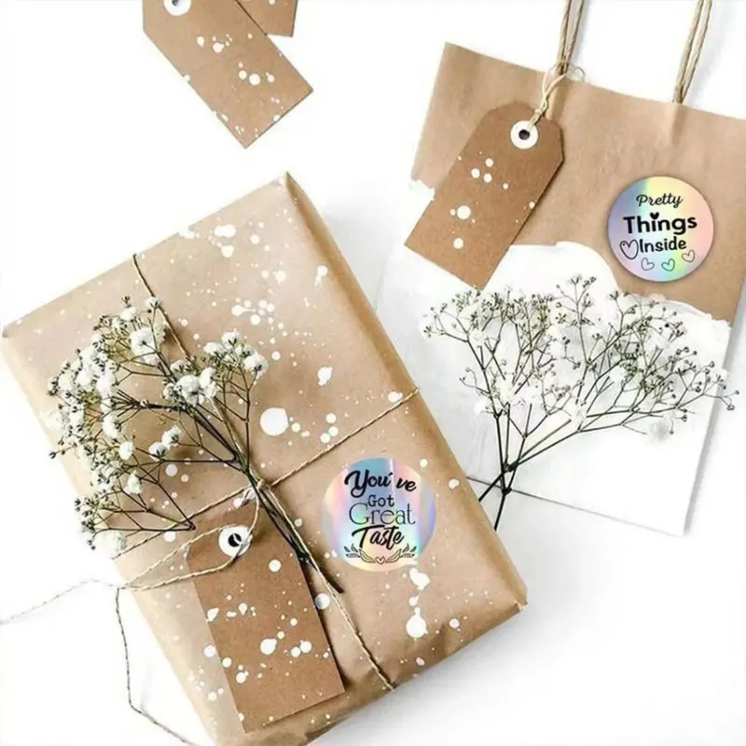 Holographic DIY Small Business Online Store Order Stickers-Vibrant and Eye-catching Packing & Shipping Supplies for your Etsy