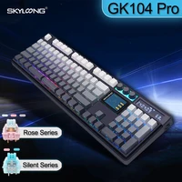SKYLOONG GK104 Pro Full-Size 3-Mode Wireless Mechanical Keyboard with 3.0 Screen 3 Knobs Hot-Swappable Silent Switch PBT keycaps 1