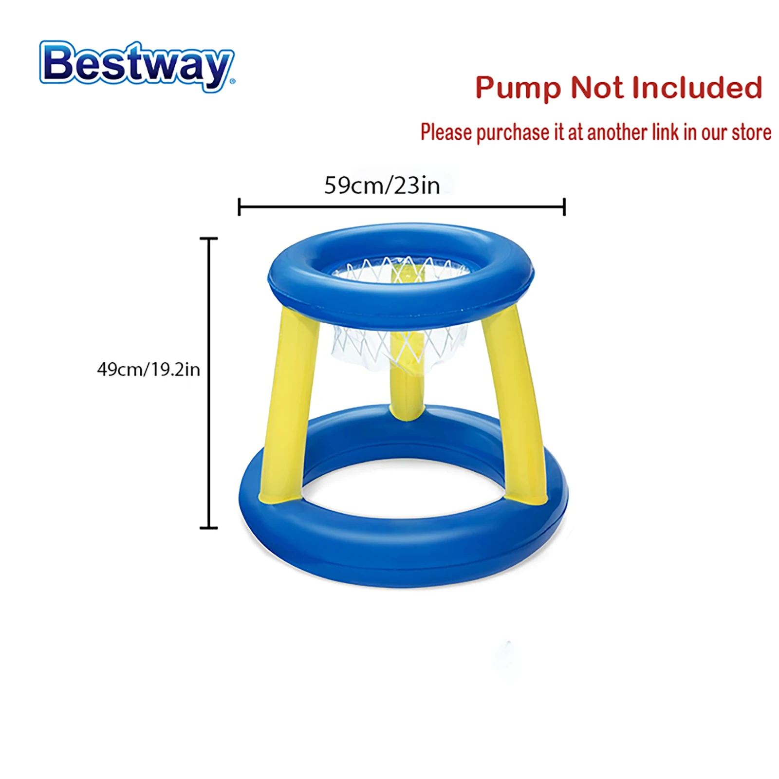 Bestway 52133 Water Volleyball and Basket, Water Polo Swimming Set, Inflatable Swimming Pool Games, Pool Toys