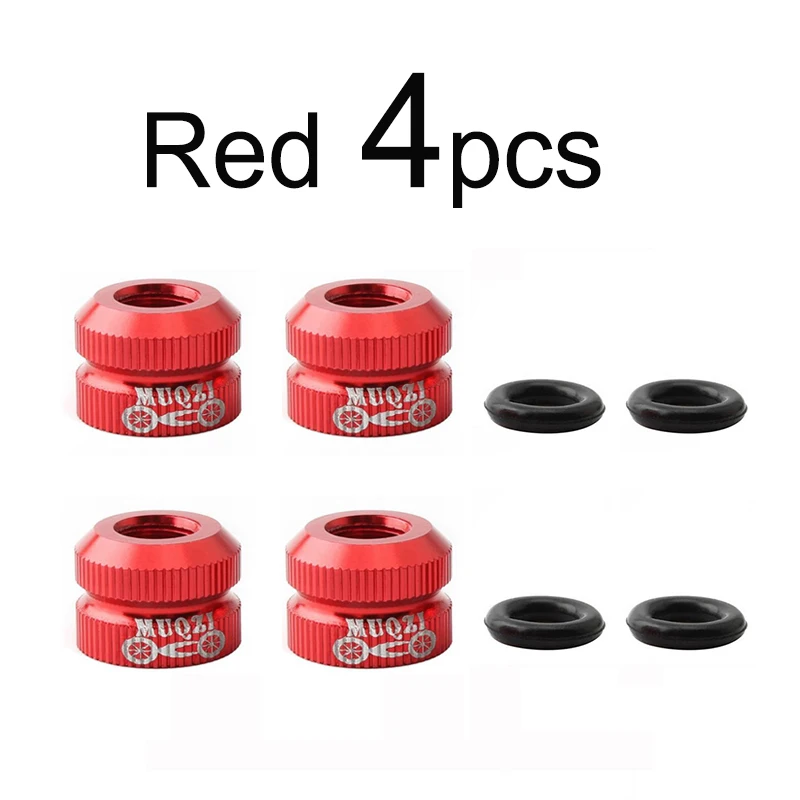 Écrous De Valve En Aluminium Pour Vélo - Verrouillage Amélioré, étanchéité Air - Rouge/bleu/noir/or - 8